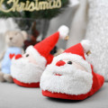 LIN KING Sweet Cartoon Santa Claus Winter Home Slippers Women Men Kids Warm Fur House Cotton Shoes Christmas Family Slides Shoes