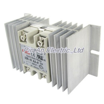 Single Phase Solid State Relay SSR-10AA-H 90 480V AC 70 280V AC w Aluminum Heatsink