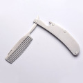 Man Mini Pocket Folding Comb Massage Brush Stainless Steel Portable Beard Care Tool Professional Oil Head Grooming Hair Styling