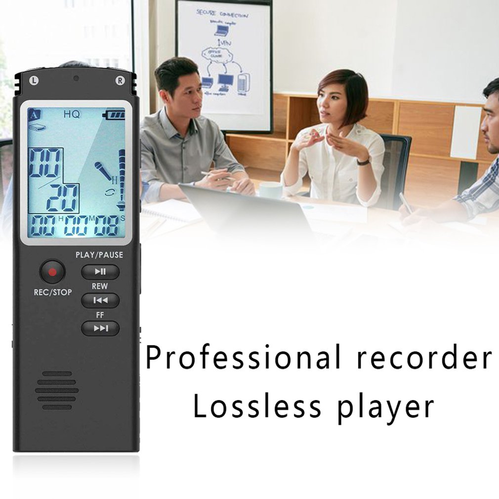 Portable Digital Voice Recorder Voice Activated Digital Sound Audio Recorder Recording Dictaphone MP3 Player