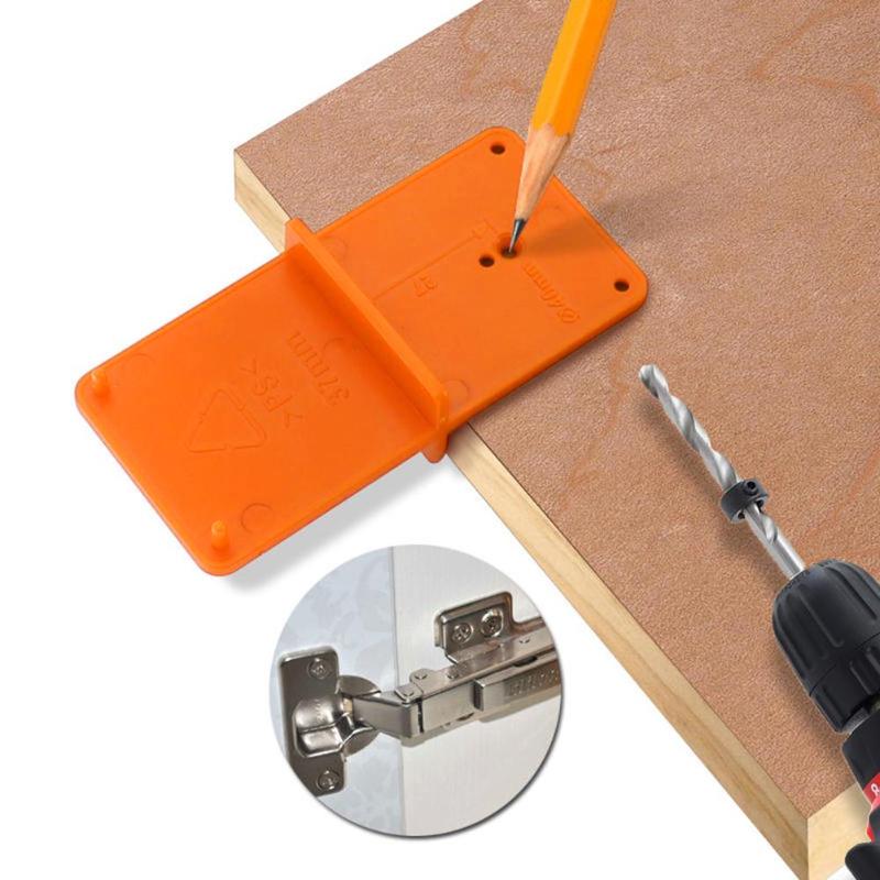 35/40mm Woodworking Punch Hinge Hole Drill Opener Locator Guide Drill Bit Hole Hand Tools Set Template Door Cabinets DIY Tools