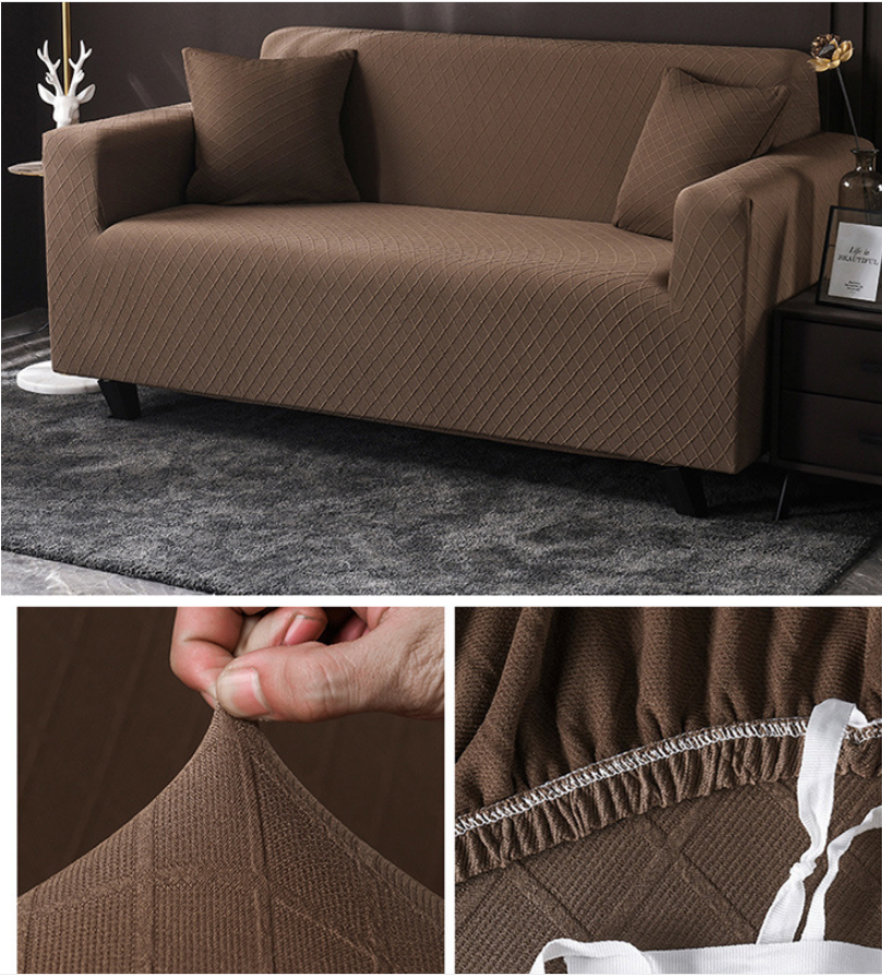 Solid Color Sofa Covers for Living Room Polyester Modern Elastic Corner Couch Cover Slipcovers Chair Protector 1/2/3/4 Seater