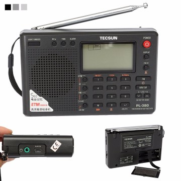 TECSUN PL-380 DSP PLL FM MW SW LW Digital Stereo Radio World-Band Receiver New 3 Colors 7 Tuning Mode Selectable 135x86x29mm