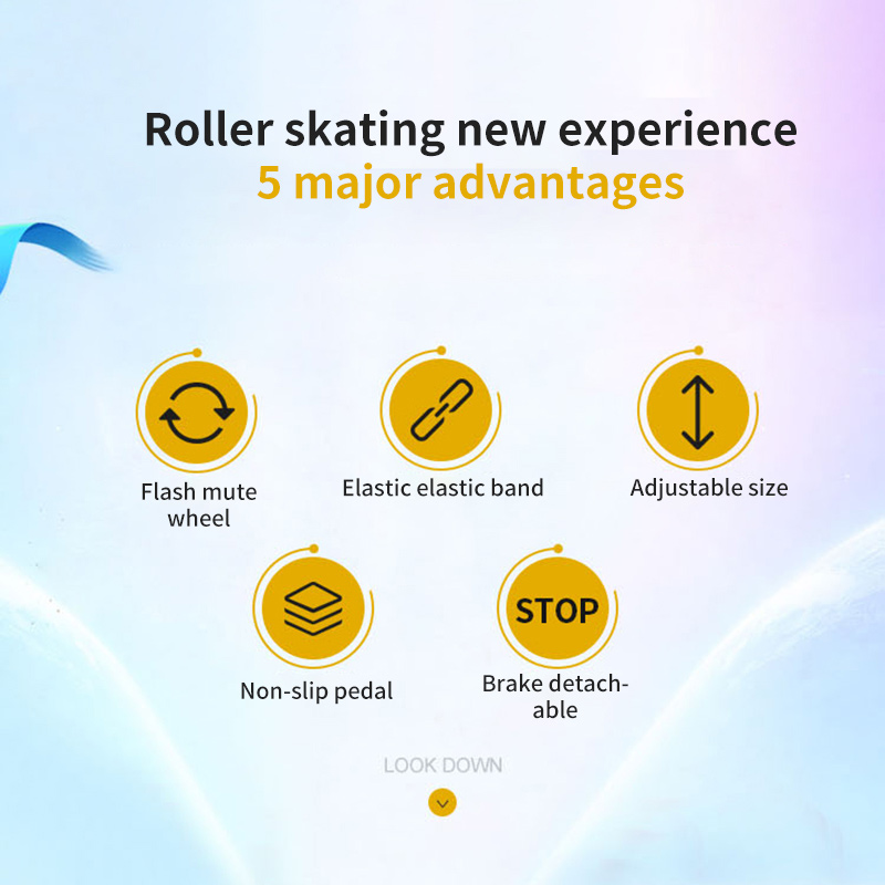 Flashing Roller skates Colorful Whirlwind Pulley Flash Wheels Heel Skating Shoes for kids Adult Adjustable Simply Roller Shoes