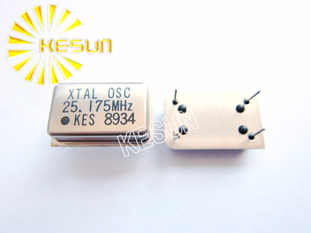 25.175M 25.175MHZ Full Size Rectangle DIP-4 Clock Crystal Oscillator x 20PCS