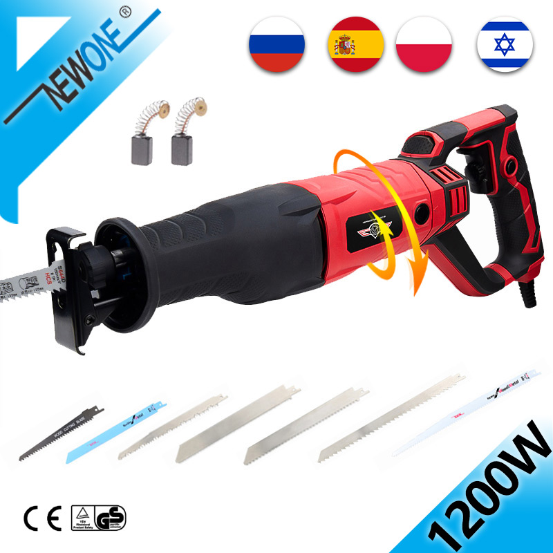 NEWONE 1050W Reciprocating Saw With Adapter Blades, DIY AC Electric Saw For Wood Metal Plasitic Pipe