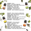 Unclin 8pcs Pure Essential Oil Set Humidifier Aromatherapy Lavender Peppermint Frankincense Eucalyptus Tea Tree Orange Massage