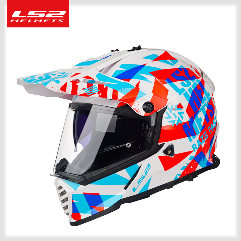 LS2 PIONEER EVO off-road motorcycle helmet double lens ls2 mx436 motocross helmets capacete casco casque