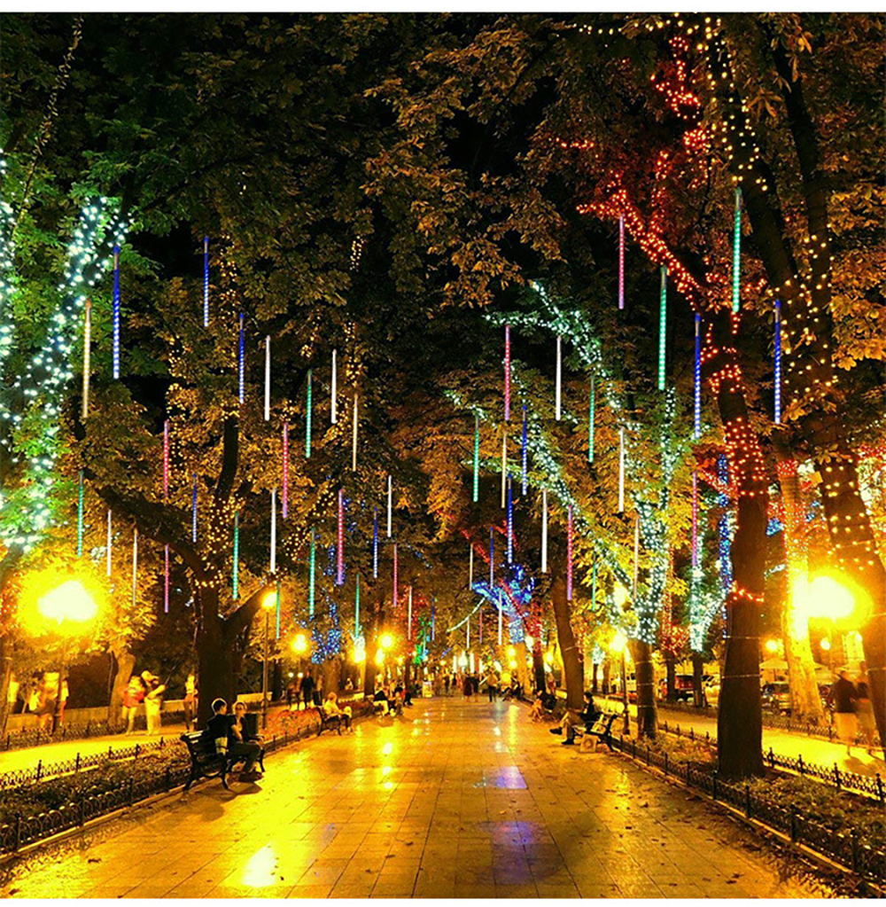 2020 New Christmas Lights Outdoor for Outdoor Waterproof led Meteor Shower LED String Light holiday Tree garden decorative lamp