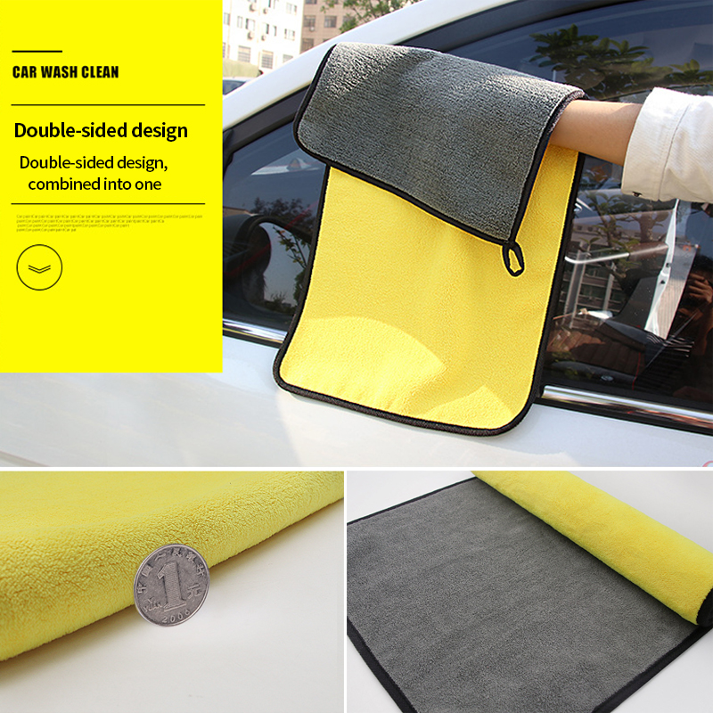 Microfiber Cleaning Towel 3/6/9pcs Micro Fiber Wash Towels for Car Double Layer Extra Soft Cleaning Drying Cloth Car Wash Rags