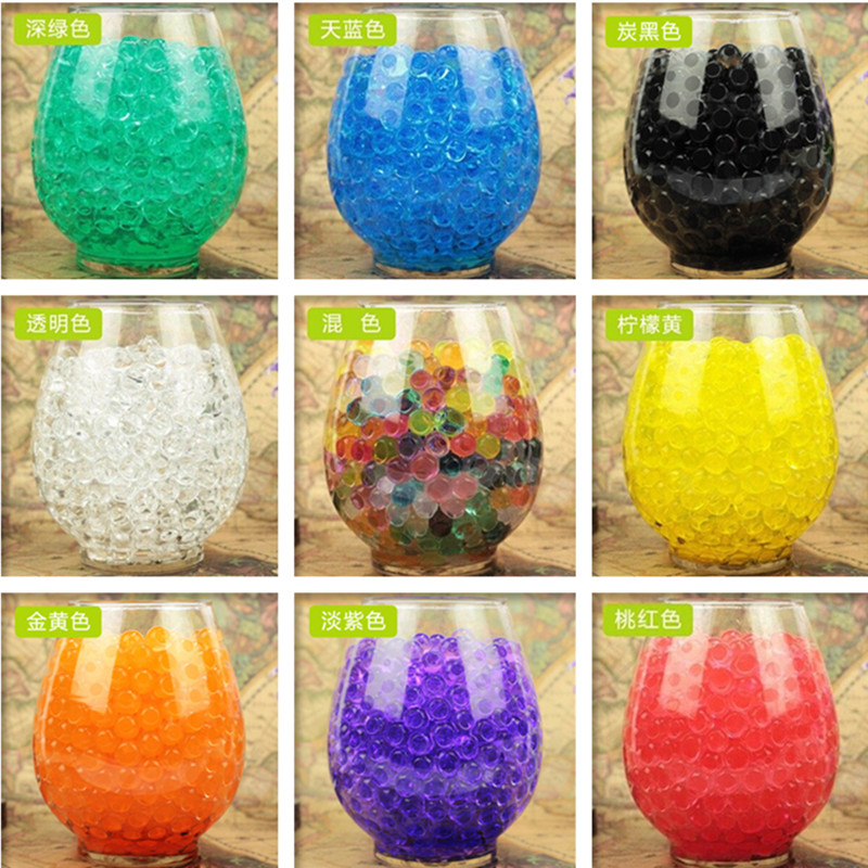 500pcs Crystal Soil Mud Children Toy Water Beads for kids flowers Growing Up Water Hydrogel Balls Home Decor Potted