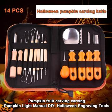 Newly 5/14Pcs Professional Pumpkin Carving Tool Kit Easily Carve Sculpt Halloween Tools Supplies XSD88