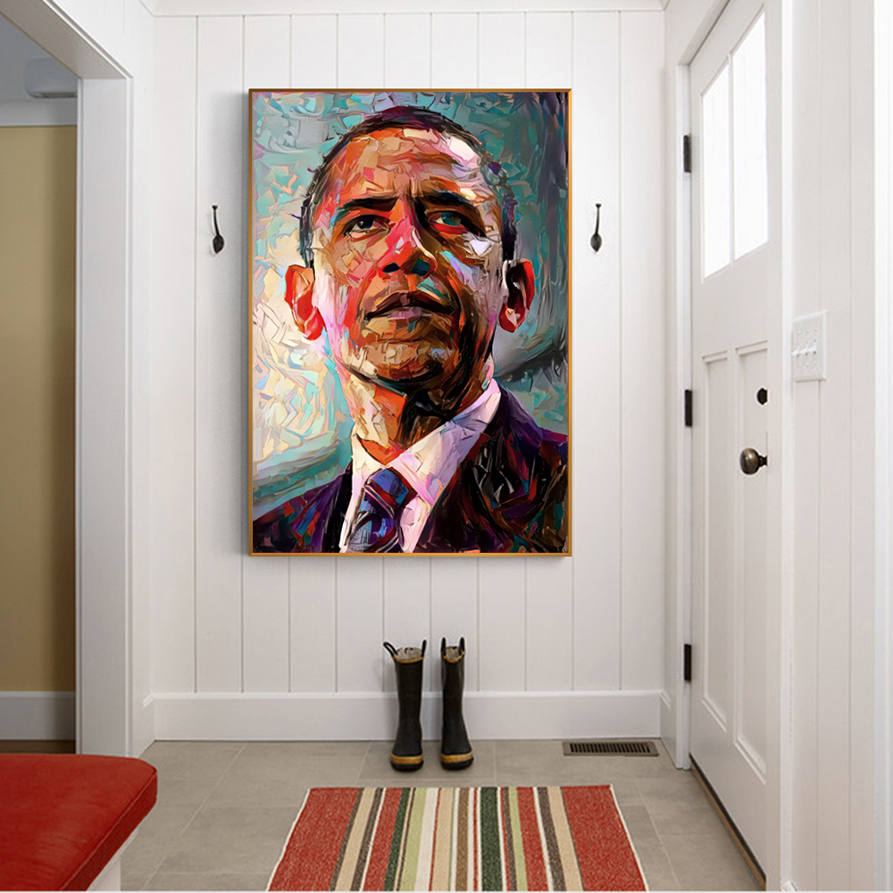 Graffiti Art Obama Portrait Figure Canvas Art Paintings Modern Wall Art Posters And Prints Wall Pictures For Living Room Cuadros