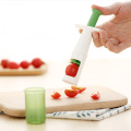 Fruit Vegetable Cutting Tool Kitchen Gadget Plastic Hand Press Slicer Cherry Tomato Cutter Shreadders Grape Cutting Holder