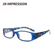 JN Tough and unbreakable Eyeglasses woman Small frame reading glasses Transparent lenses Spotted frame 1.0-4.0 diopter T18981