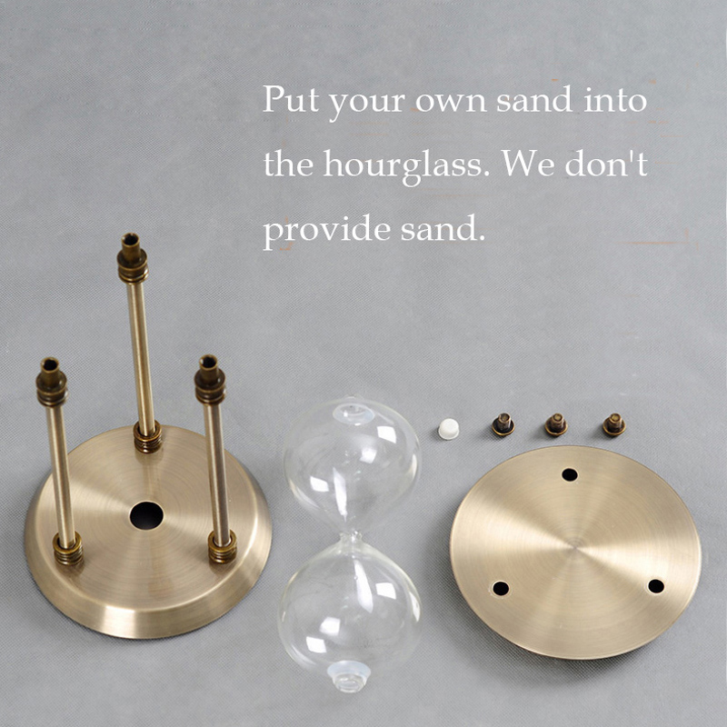 Empty Sand Glass Hourglass Time Hourglass Timer Creative Metal Study Living Room Office Desktop Decoration Home Accessories Gift