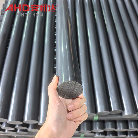 Solid Grey Extruded PVC rod