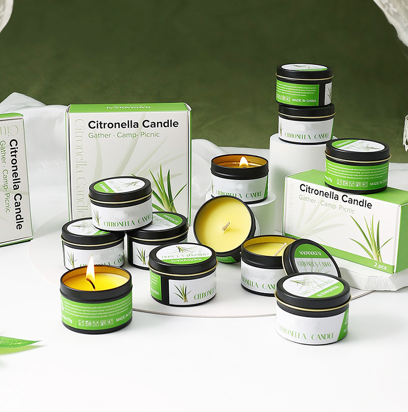 color citronella oil candle