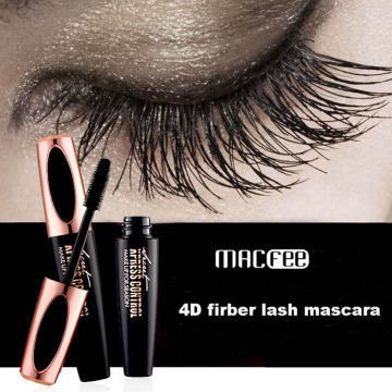 MACFEE 4D mascara for eyes waterproof silicon brush head Thick curling black mascara volume 4D silk fiber lashes mascara MA001