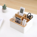 Multi-purpose Storage Box Pen Holder Wood Pen Box For Home Office Desk Stationery Storage Box Detachable Desktop
