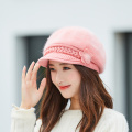 Hot Women Rabbit Fur Knitted Hats Casual Solid Color Autumn girls Winter Hat Female Bonnet Caps Boina Feminino