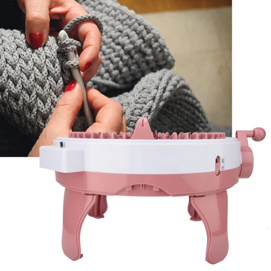 Sewing Tools DIY Plastic Hand Knitting Sewing Machine Children Weaving Toy Tool Accessories(48 needles)