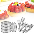 4Pcs Double Rolled TartRings Stainless Steel English Muffin Rings Professional Crumpet Rings Tools Baking Pastry Tools