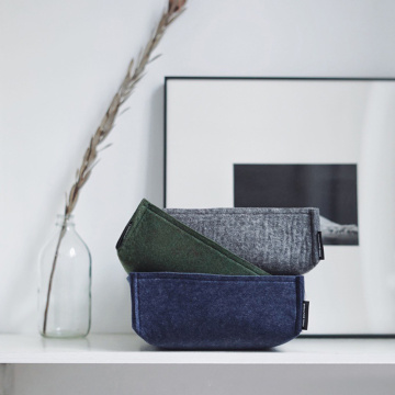 Nordic Ins Soft Felt Storage Box Desktop Living Room Porch Key Sundries Organizer Household Wool Storage Basket