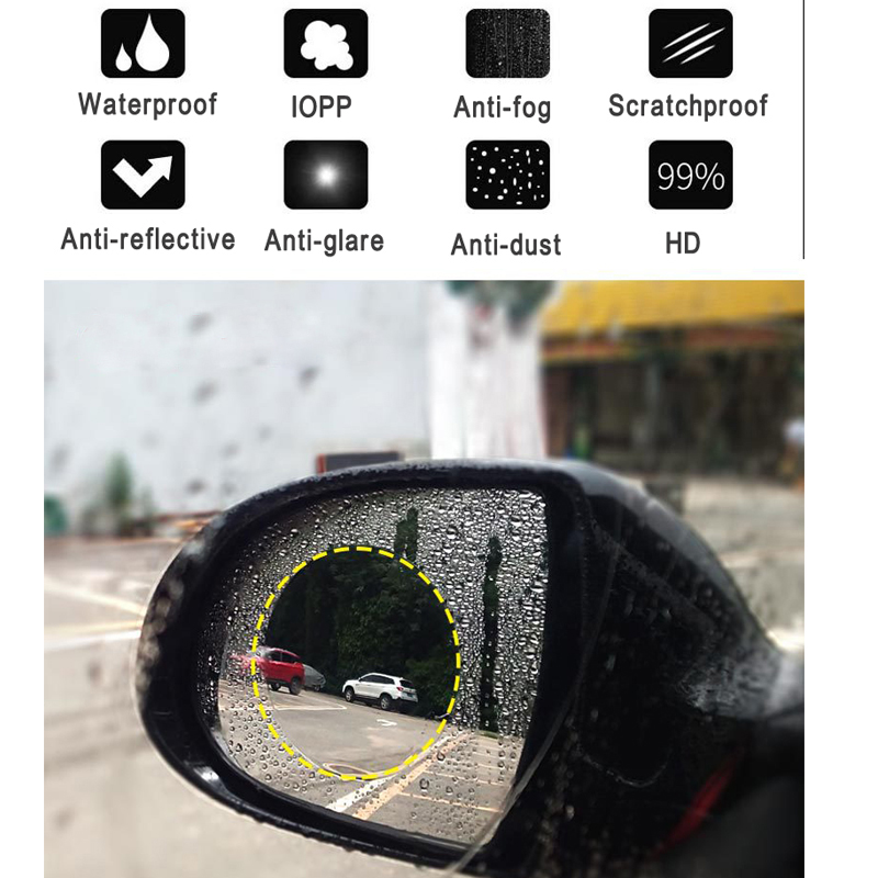 Car Rearview Mirror Protective Film Anti Fog Membrane Anti-glare Waterproof Rainproof Car Mirror Window Clear Film