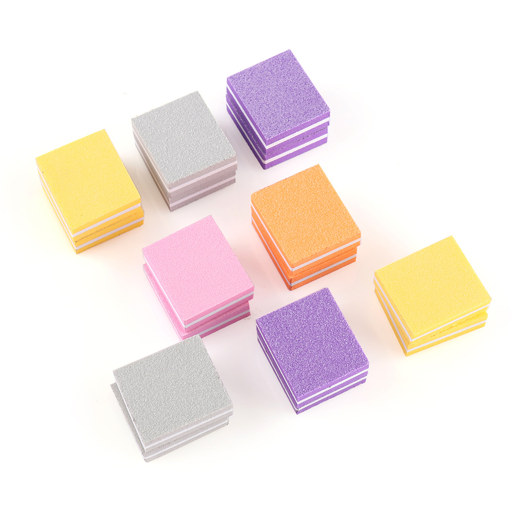 5PC Sponge Mini Double-sided Nail Gel Polisher Buffing Block Sanding Nail Files Trimming Pedicure Manicure Care Accessories Tool