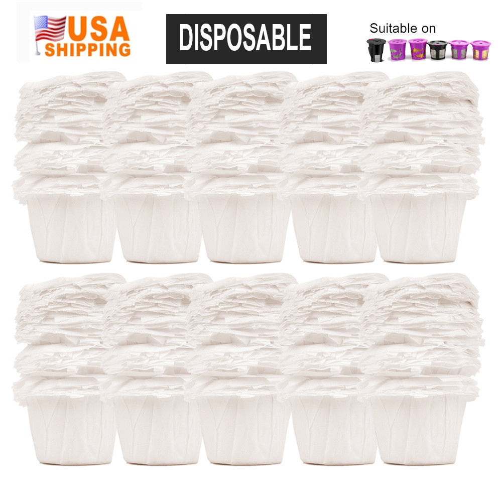 Disposable Paper Coffee Cup 50/100/200PCS Coffee Paper Filters Cups K-Cup For Keurig 1.0 & 2.0 Coffee Capsule Pots