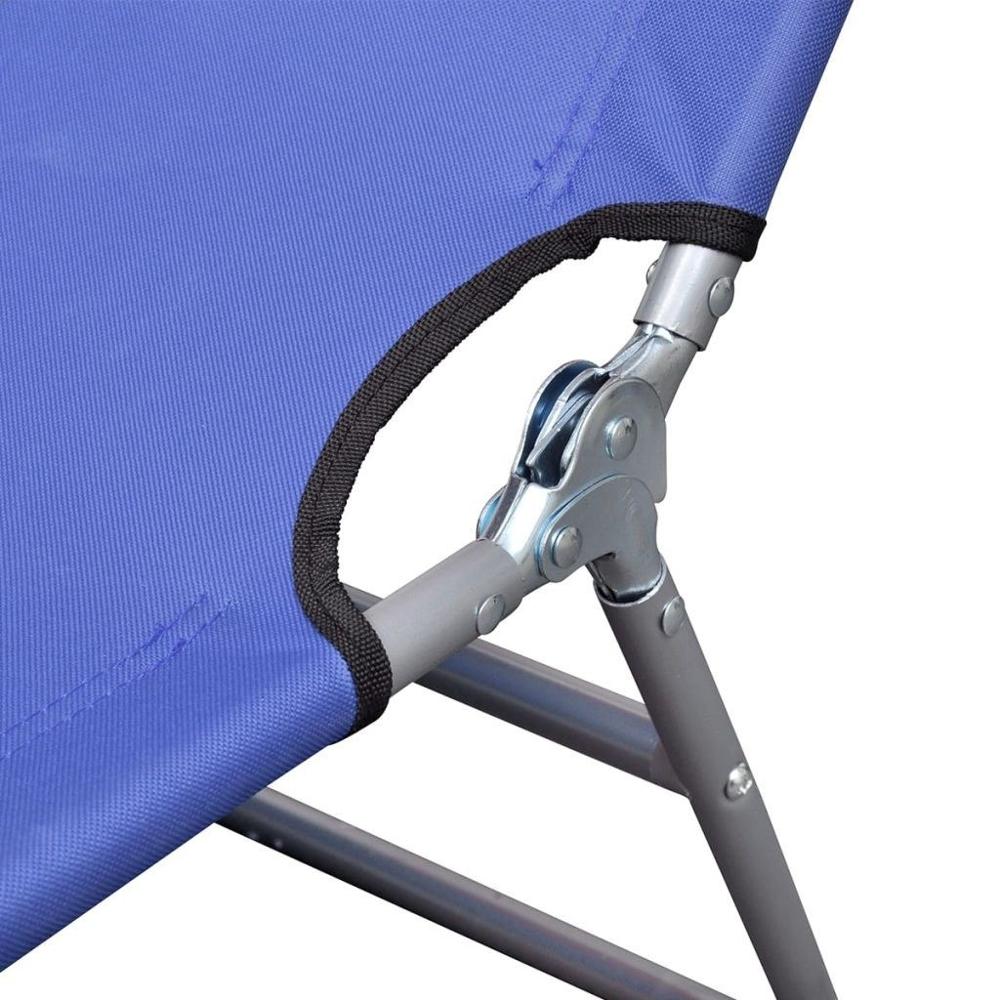 [AU Warehouse]Furniture Folding Sun Lounger Powder-coated Steel Blue
