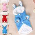 Cute Bunny Pet Dog Costume Clothes Hooded Coat Fleece Puppy Warm Outfit AUG889