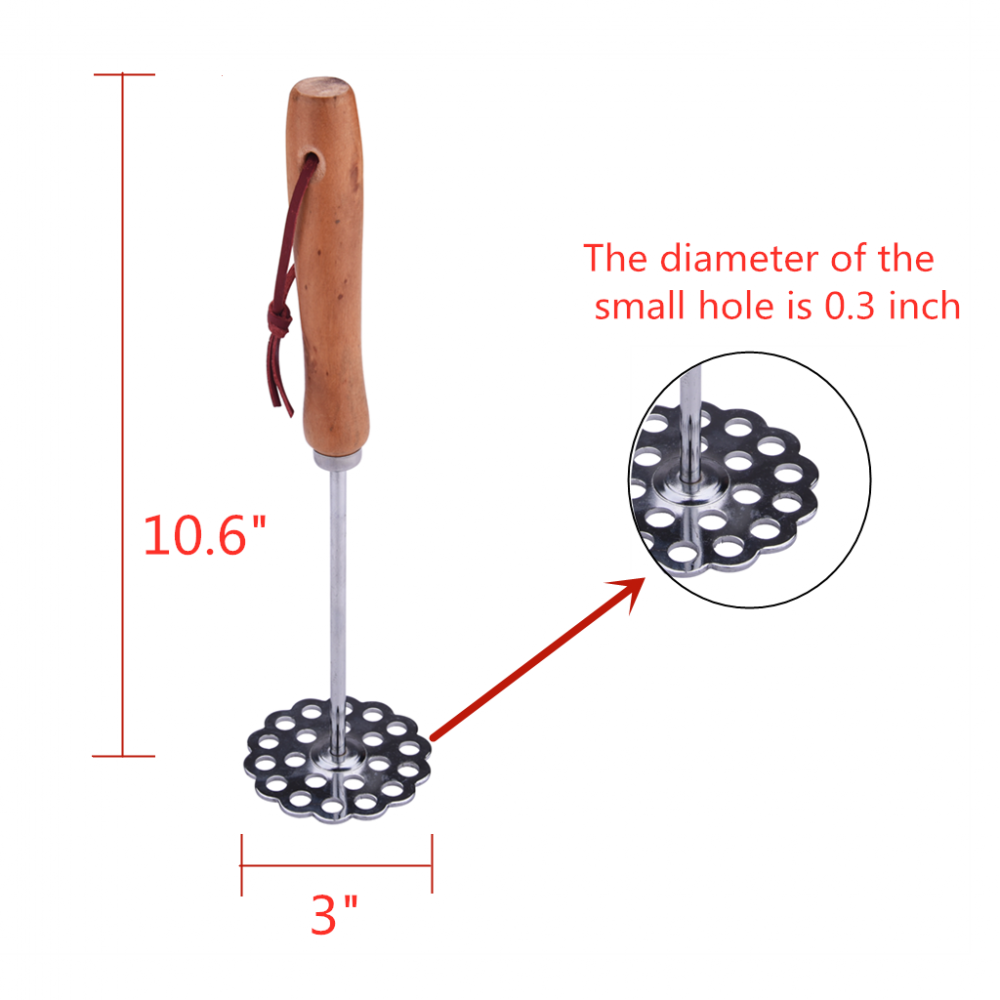 Potato Masher with Wooden Handle Set of Two