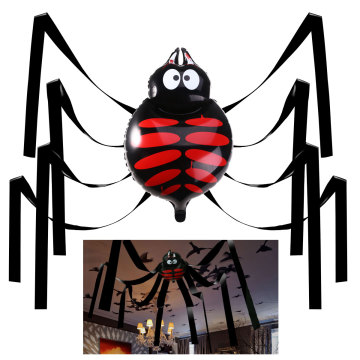 UNOMOR 1Pcs Giant Spider Foil Balloon Hanging Aluminum Film Spooky Cartoon 8 Legs Kids Boy superhero Balloon for Decoration