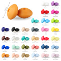 Keep&grow 50Pcs/lot Baby Lentils Beads Silicone Beads Abacus Lentils 12mm Baby Teether DIY Pacifier Chain Clip