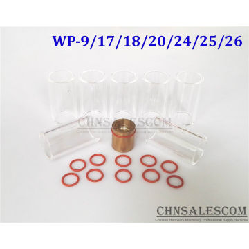 CHNsalescom 18 pcs TIG Welding Gas Len Pyrex Glass Cup Kit WP-9/17/18/20/24/25/26 Series Weld Torch