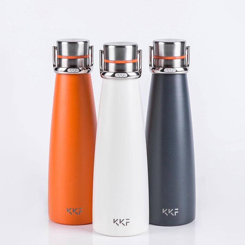 New KKF Smart Thermos OLED Temperature Display Vacuum Bottle 24h Vacuum Flask 475ML Travel Mug Stainless Steel Cup