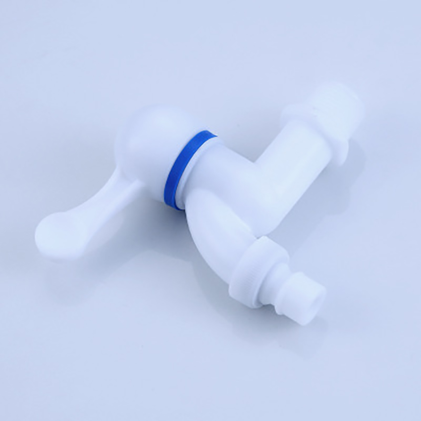 1/2 or 3/4 Inch PP Bibcocks Plastic Thread Interface Fast On Faucet Washing Machine Tap Home Replacement