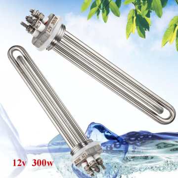 Thread Heating Pipe Replacement Electric Heating Element Immersion 12V 300W Heater Stainless Steel Boiler Water Heater