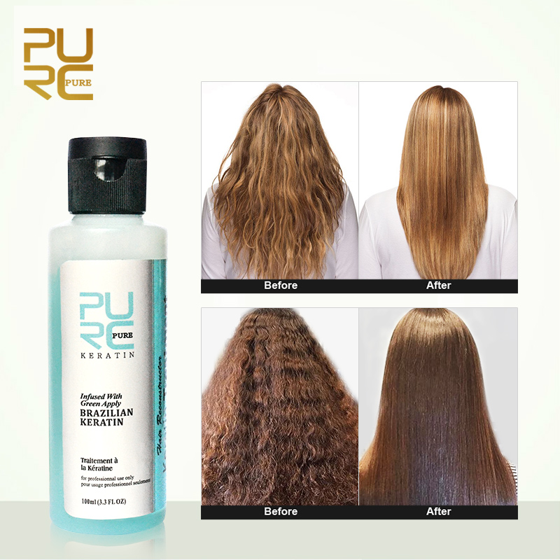 PURC 3.7% Apple smell Keratin treatment Straightening hair Repair frizzy hair and Lasting moisture shine Leave-In Hair Mask