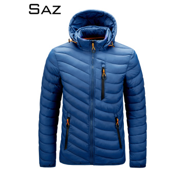 Saz Men's Down Jacket Ultra Light Down Jacket Men Windbreaker Feather Jacket Man Lightweight Portable Warm Coat