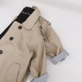 Autumn Korean style fashion boys oversized trench jackets Kids loose striped patchwork long coats children outwears