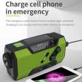 LEORY WB Solar Digital Crank Emergency AM/FM NOAA Weather Portable Radio Flashlight Solar Panel Flashlight Rechargeable Power