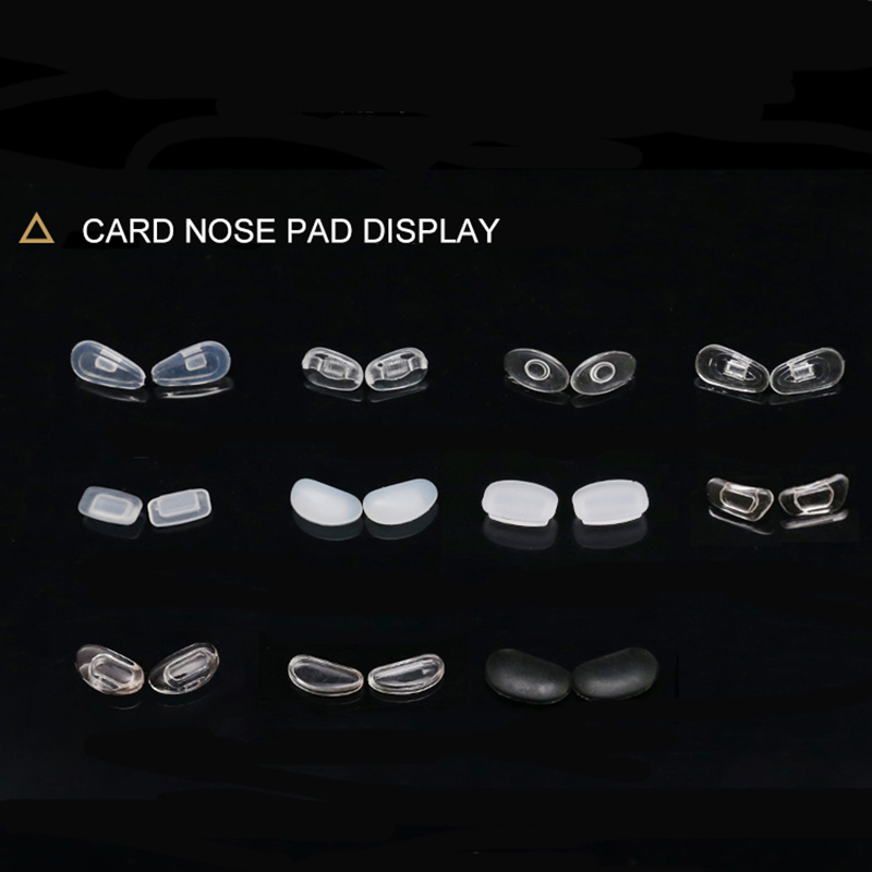 3 Pairs Nose Pads Soft Clear Sunglass Glasses Eyeglasses Oval Anti-Slip Screw On Oval Nose Pads Eyewear Accessories Parts + Gift