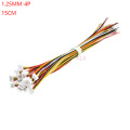 20PCS 150MM mini micro JST 1.25 4pin female plug connector with wire 1.25MM 4pin 4p cable