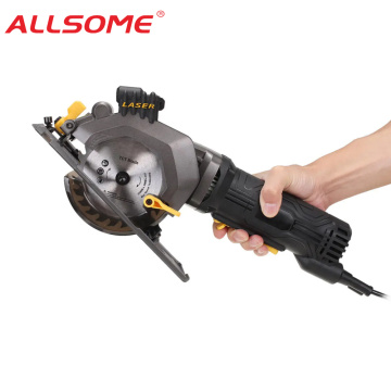 ALLSOME 600W Electric Circular Saw Wood Cutter With Straight Bevel Laser Multifunctional Hand-Held Electric Saw