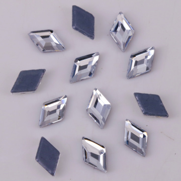 Lead Free AAA 3x5mm, 4x6.6mm Crystal Clear New Rhombus Flat Back Hotfix Rhinestones / Iron On Flat Back Crystals