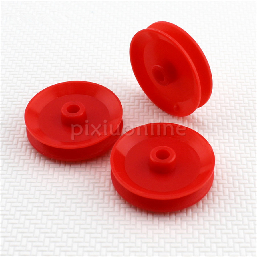 5pcs/pack J346 29mm Red ABS Belt Pulley Model Mini Belt Transmission Pulley DIY Parts Free Shipping Russia