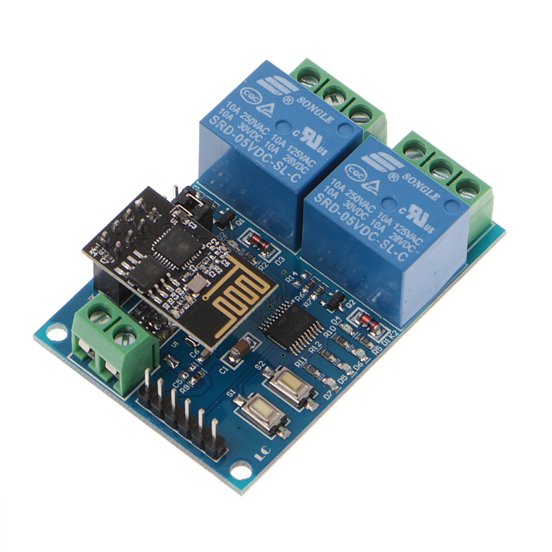WIFI Relay Module ESP8266 IOT APP Controller 2-Channel For Smart Home 5V Dls HOmeful